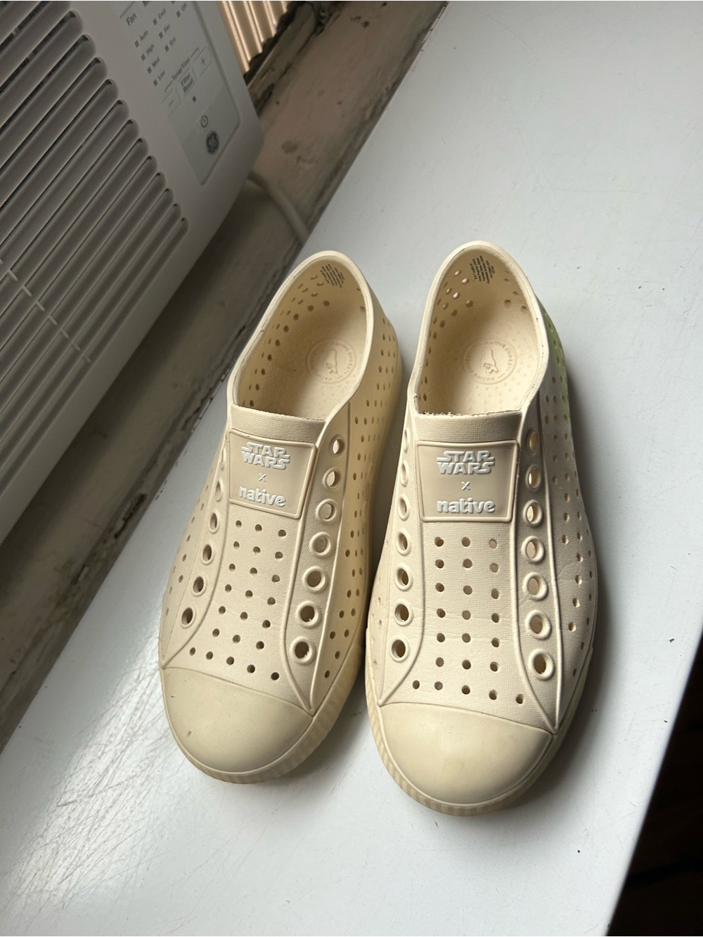 Native x Star Wars Slip-On Shoes in Cream